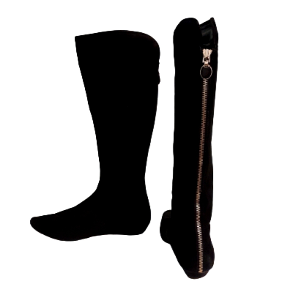 Elie Tahari Knee High Suede Black Boots Sz 9